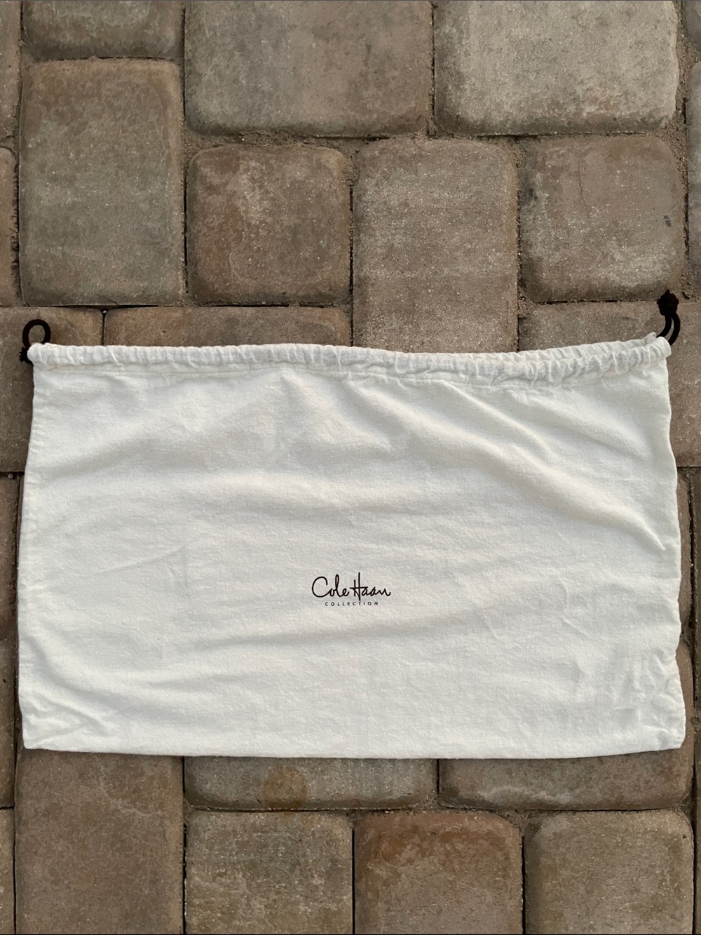 Cole Haan Cream Drawstring Dust Bag with Logo